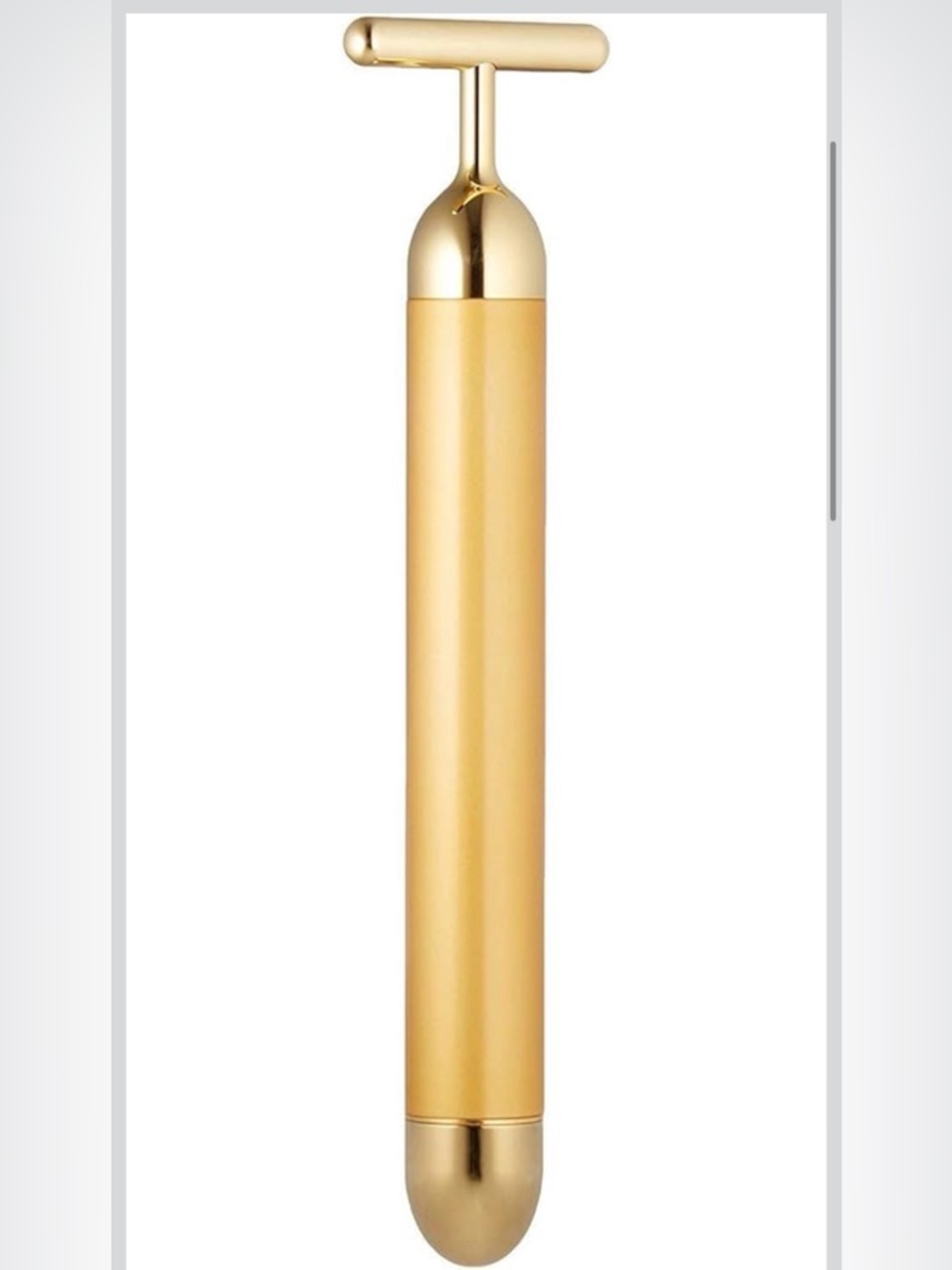 NEW Beauty Bar 24k Golden Pulse Facial Massager, T-Shape Electric